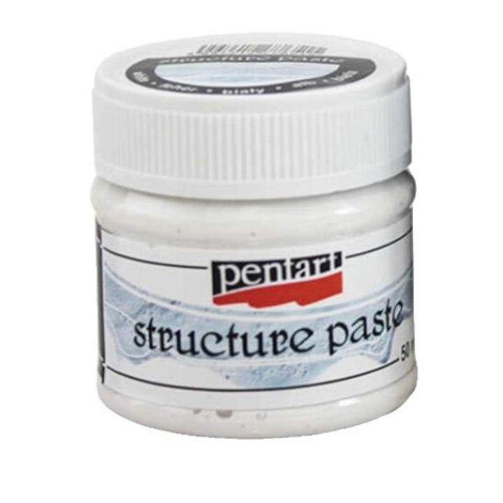 Паста, Pentart, Структурна, Бяла, 50 мл