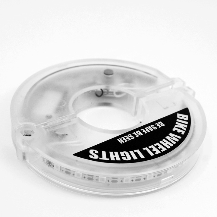 Kerékpár keréklámpák QttvbTna, fényérzékeny, USB újratölthető, 95x35x13mm