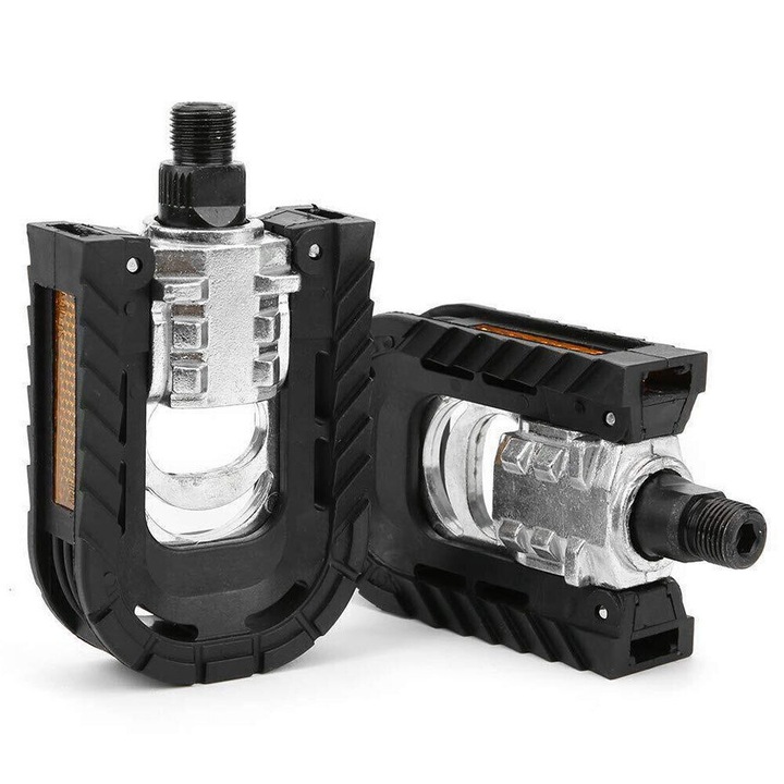 Педали за велосипед Enforose, сгъваем дизайн, противоплъзгащи, алуминий и пластмаса, съвместими с повечето велосипеди