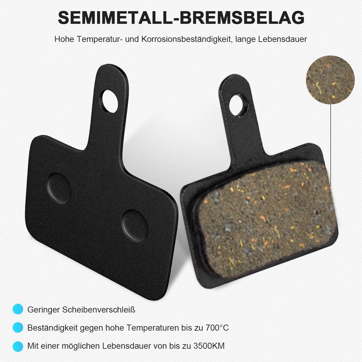 Set 4 perechi placute frana bicicleta pentru Shimano, 30x35x4mm