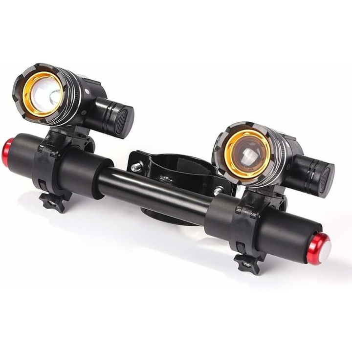 LED lámpák Jormftte elektromos rollerhez, kormányra szerelhető készlet, fekete, 270x70x40mm