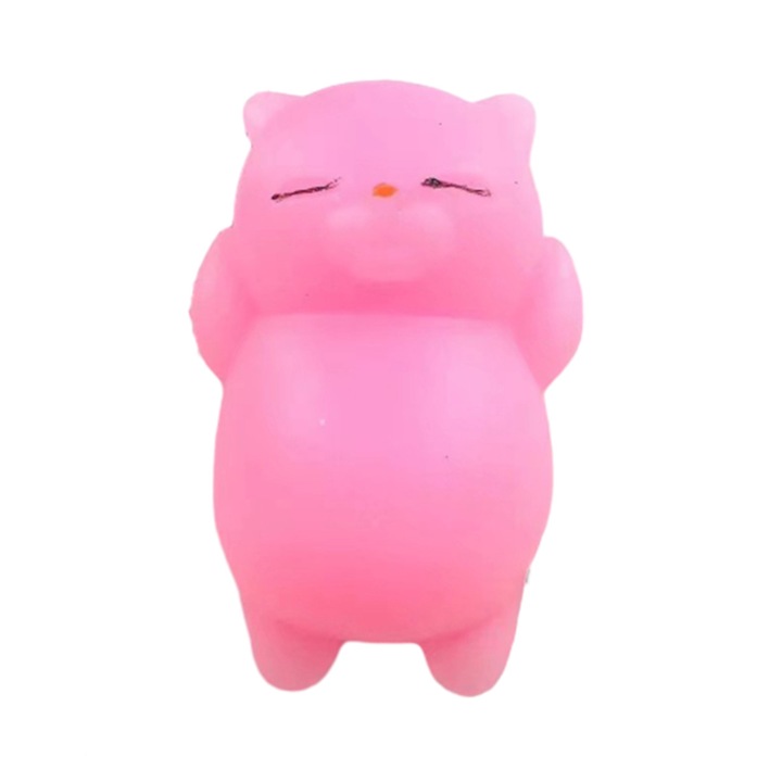 Антистрес играчка, QttvbTna, розово коте, 5x3,5см