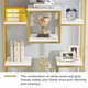 Rack Tribesigns, 200cm biblioteca aurie inalt si 11 rafturi, lemn MDF, 180x 90x 35cm