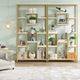 Rack Tribesigns, 200cm biblioteca aurie inalt si 11 rafturi, lemn MDF, 180x 90x 35cm