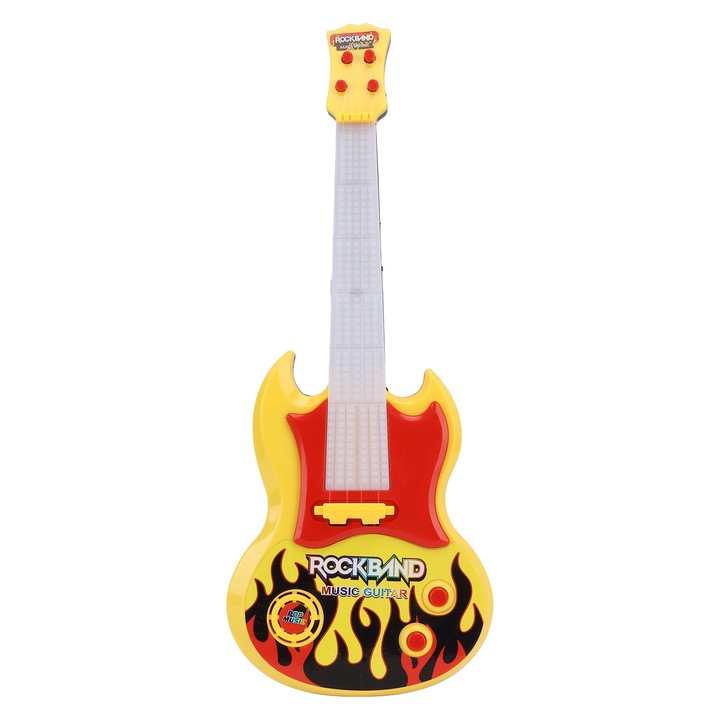 Játék Ukulele ABS Finom Kidolgozás Aranyos Szimuláció 4 Húros Elektromos Gitár Játék Gyerekeknek