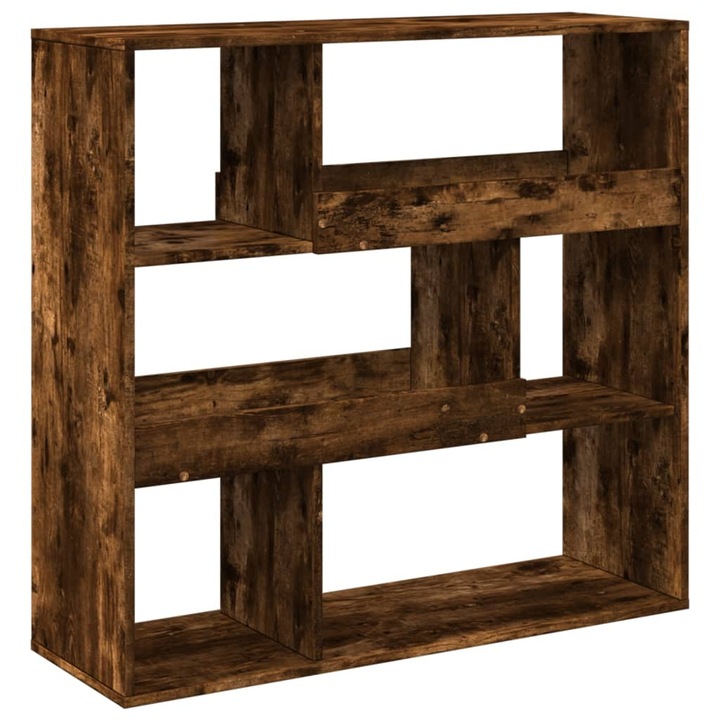 Biblioteca/Separator de camera vidaXL, stejar afumat, 100x33x94,5 cm 26 kg