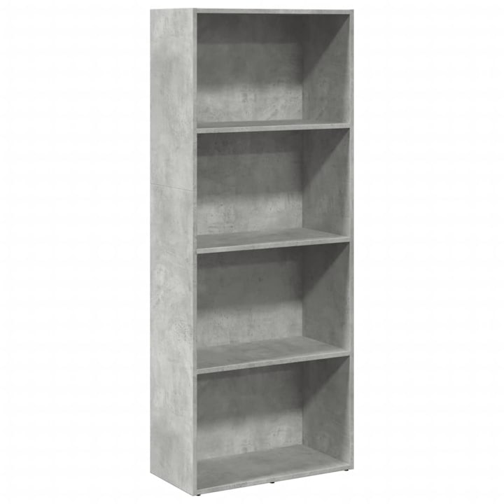 Biblioteca vidaXL, gri beton, 60x30x152 cm, lemn prelucrat, 20.25 kg