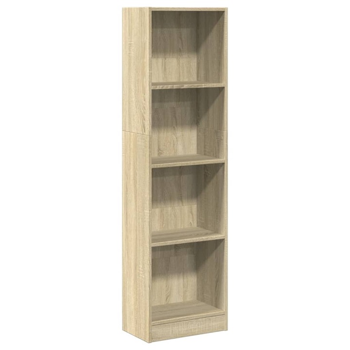 Biblioteca vidaXL, stejar sonoma, 40x24x143 cm, lemn prelucrat, 12.8 kg