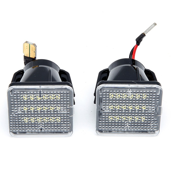 LED лампа за регистрационен номер, 6000K, 18 светодиода, DC12V, комплект 2 броя