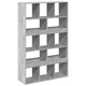 Biblioteca vidaXL, gri beton, 100x33x156,5 cm, lemn prelucrat, 20.75 kg
