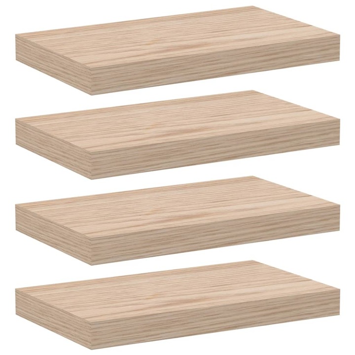 VidaXL 4 db szerelt fa függőpolc 40 x 23, 5 x 4 cm 4.2 kg