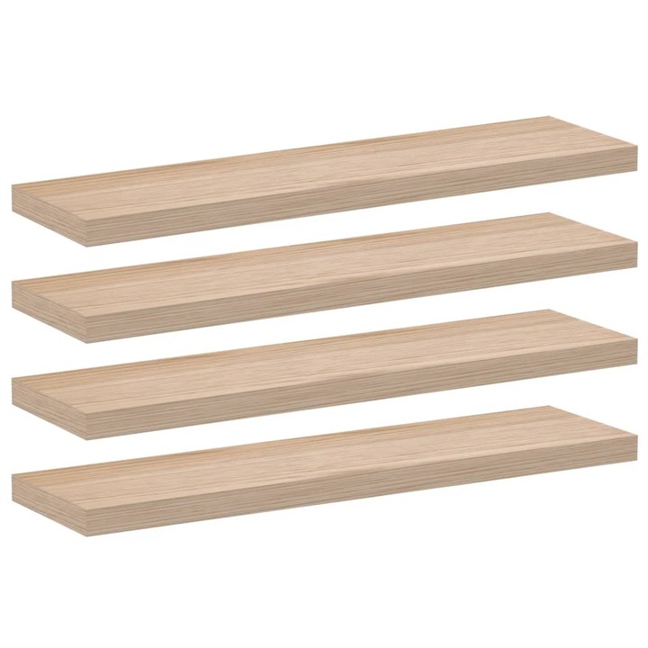 VidaXL 4 db szerelt fa függőpolc 90 x 23, 5 x 4 cm 8.2 kg