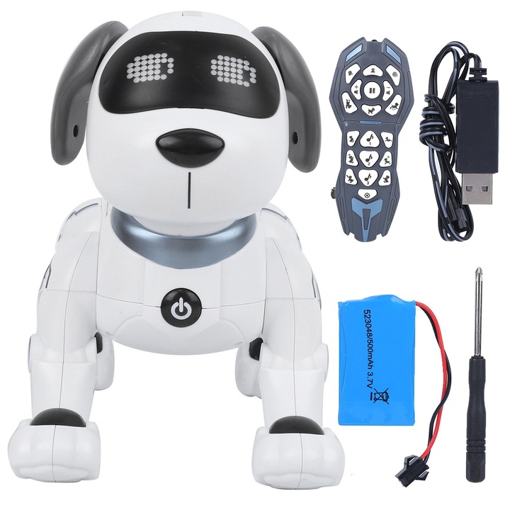 Játékrobot, Mmgoqqt, programozható robotkutya, dinamikus zene, 5m, oktató