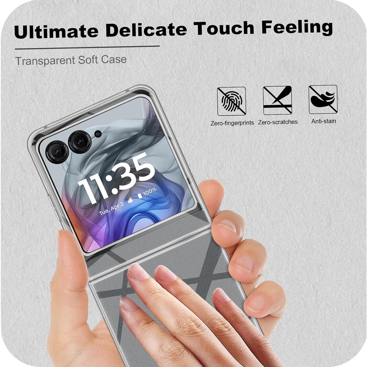 Husa pentru Motorola Razr 50 Anti-Shock 1.5mm transparent