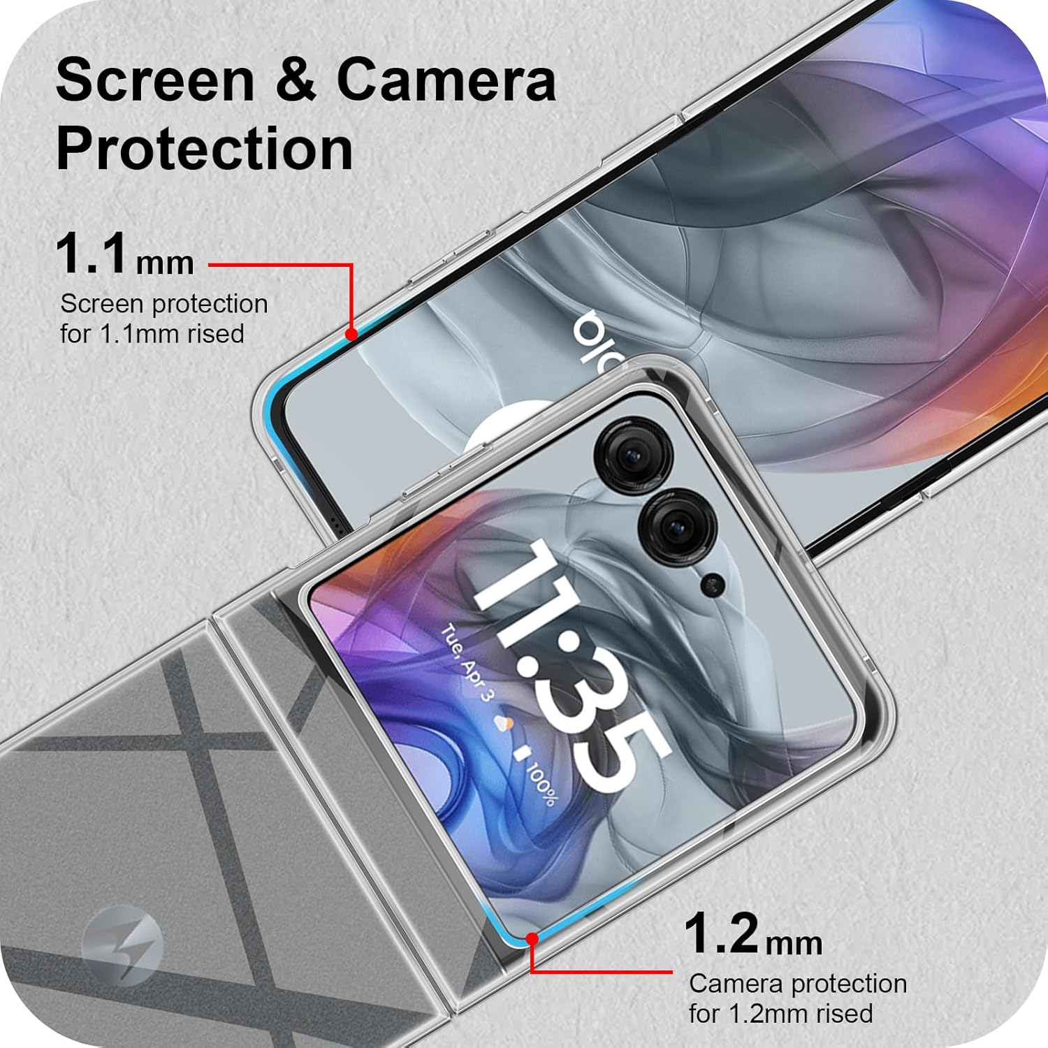 Husa pentru Motorola Razr 50 Anti-Shock 1.5mm transparent