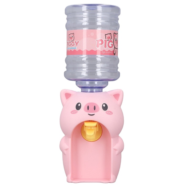 Vízadagoló gyerekeknek, Bizaical, malac dizájn, mini, műanyag, 3 év+