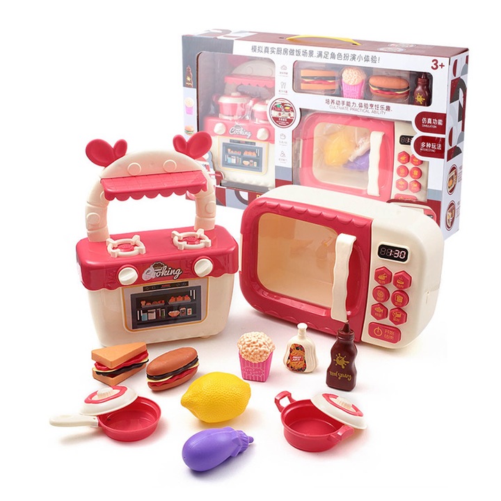 Jormftte gyerek konyhai játékszett, különféle kiegészítőkkel, többszínű, 0-3 hónap