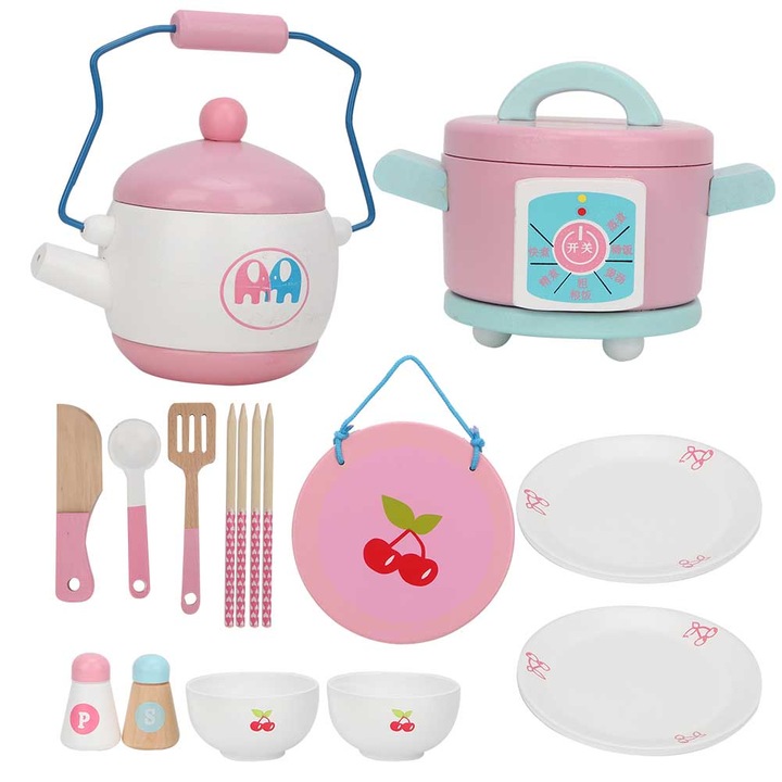 14 darabos konyhai játékkészlet gyerekeknek, longziming, realisztikus dizájn, nem mérgező anyag, oktató játékok