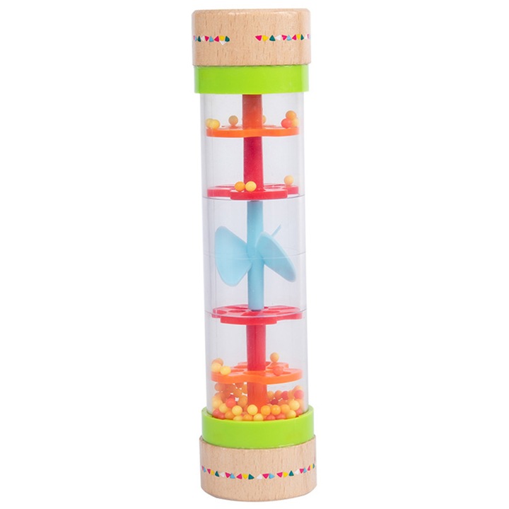 Jormftte interaktív játék gyerekeknek, Esőcsináló, különféle hangok, többszínű, 30x10cm