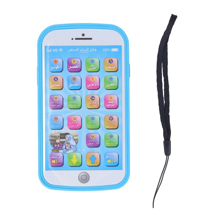 Interaktív gyerekjáték, Jormftte, oktató mobiltelefon, hordozható kivitel, műanyag, többszínű