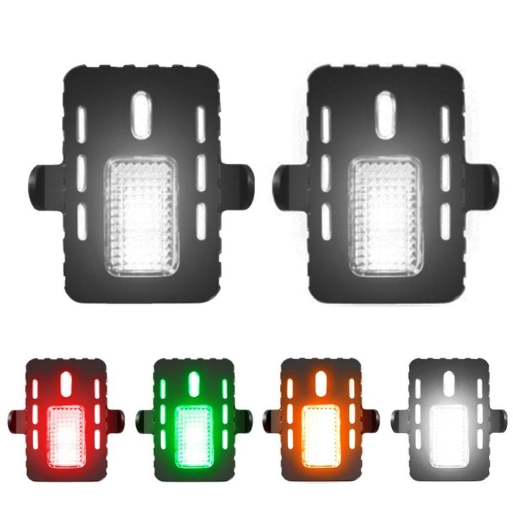 Drón stroboszkóp, újratölthető, univerzális LED éjszakai repülési fény, figyelmeztető fény, drón tartozékok, 2 db