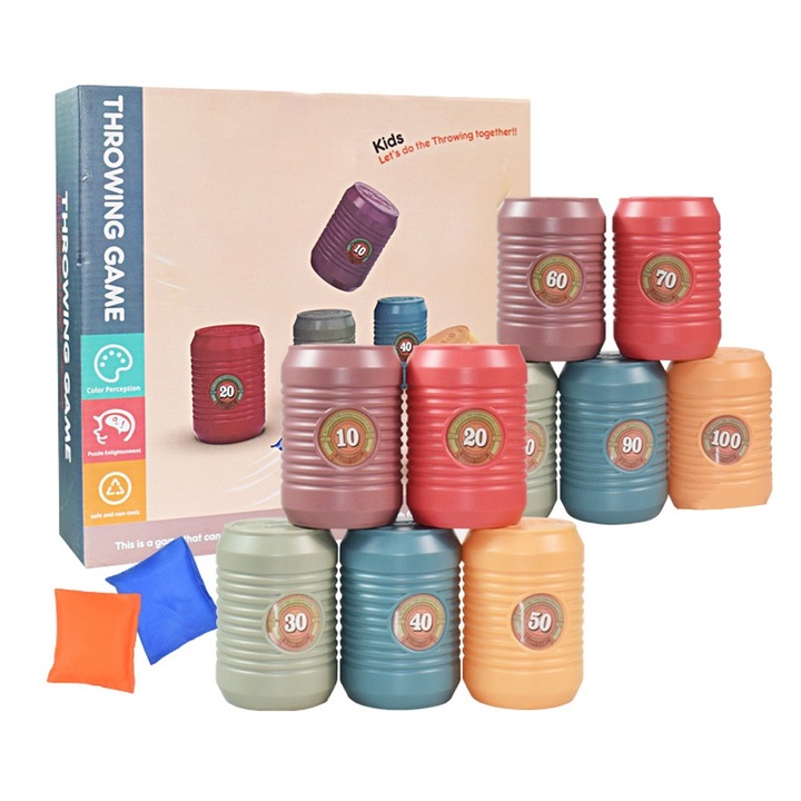 Jormftte társasjáték készlet, 14 darabos, zsákdobáló játék, színes, beltéri/kültéri