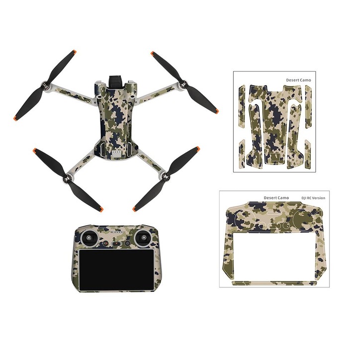 Set stickere decorative pentru DJI Mini 3 Pro Enforose, 3D, impermeabile, diverse modele, 186×156 mm