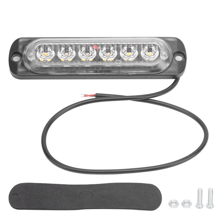 Jormftte oldalsó helyzetjelző lámpa, 6 LED, sárga, 12V, 1W, vízálló