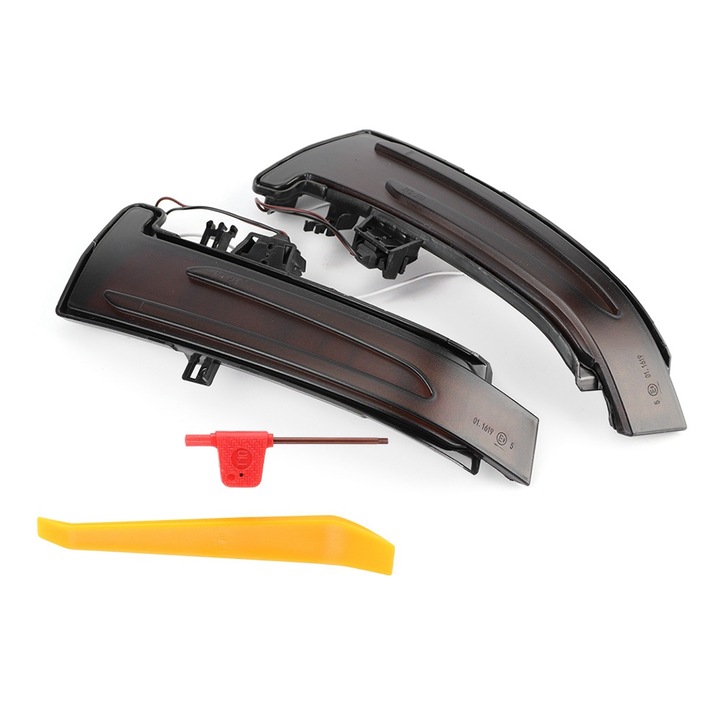 2 db dinamikus LED irányjelző projektor Mercedes-Benz C/E/S osztályú tükörhöz