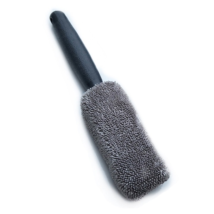 Jormftte autókerék tisztítókefe, mikroszálas, rugalmas, hosszú nyéllel, szürke