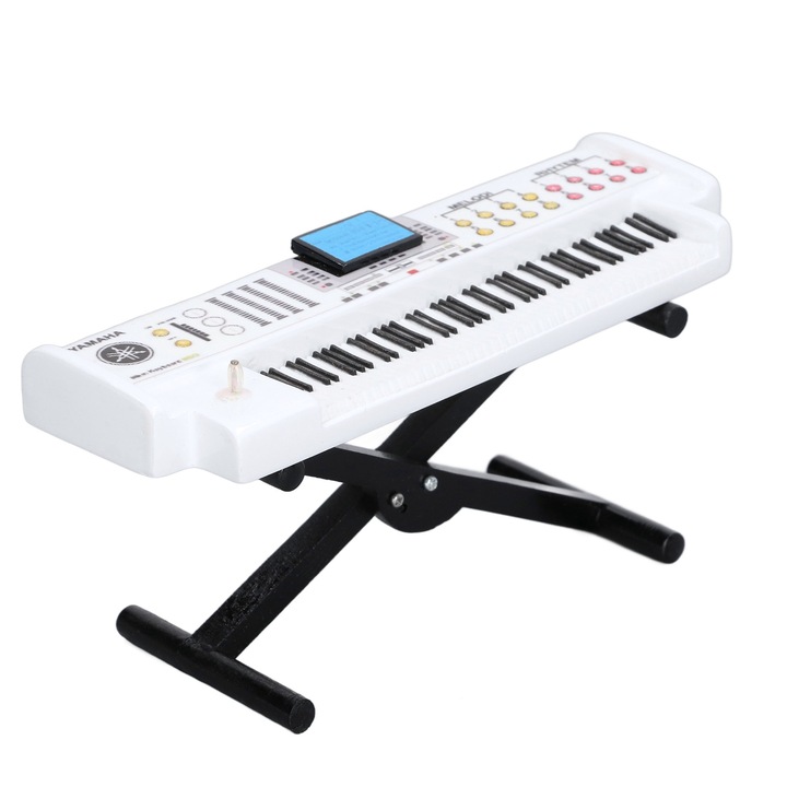 Miniatűr elektronikus orgona modell, Jormftte, Gyanta anyag, Fehér, 20x10x5cm