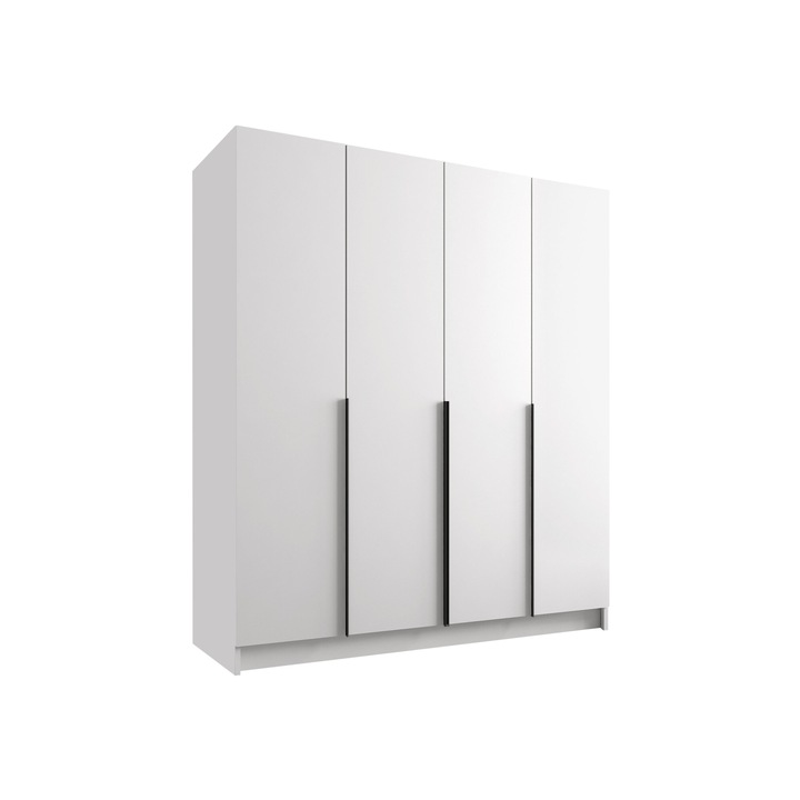 Dulap Sozilo I, MIRJAN24, alb + negru, 58x200x215 cm