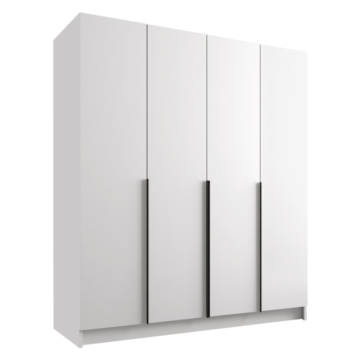 Dulap Sozilo I, MIRJAN24, alb + negru, 58x200x215 cm