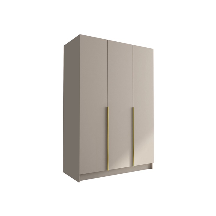 Dulap Mirpat I, MIRJAN24, cashmere + auriu, 58x150x215 cm