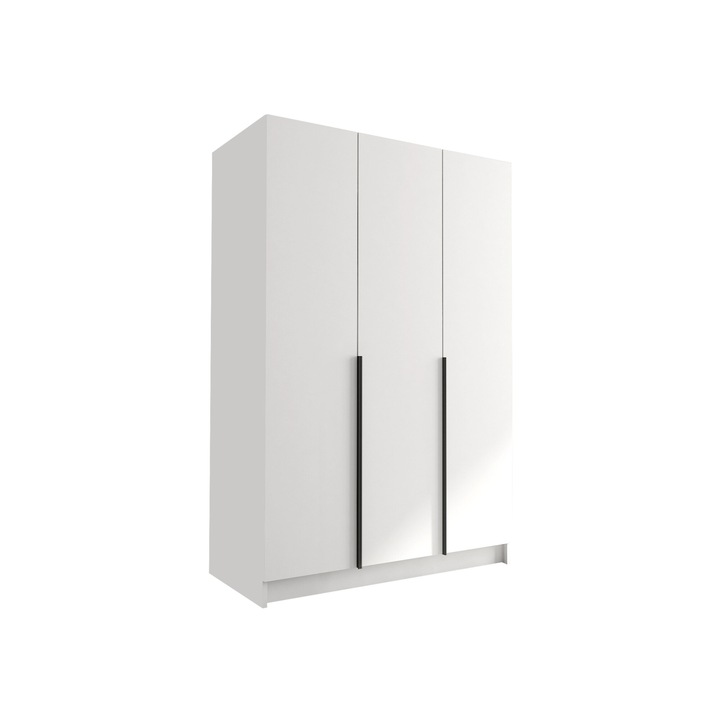 Dulap Mirpat I, MIRJAN24, alb + negru, 58x150x215 cm