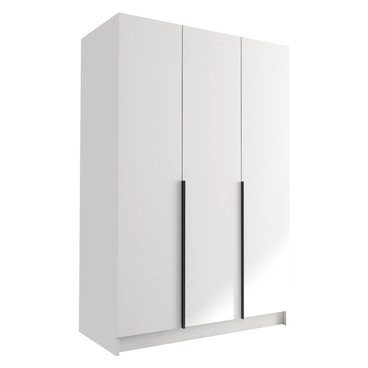 Dulap Mirpat I, MIRJAN24, alb + negru, 58x150x215 cm