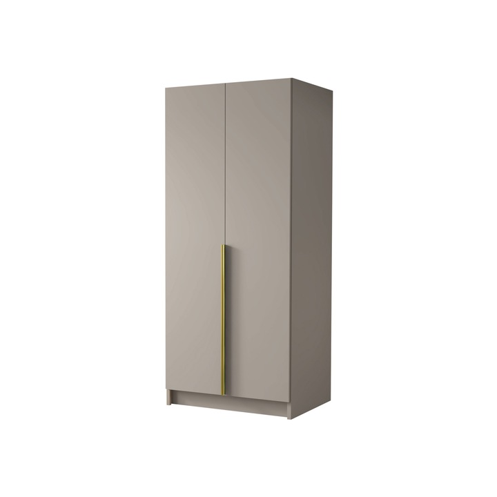 Dulap Smugo I, MIRJAN24, cashmere + auriu, 58x100x215 cm