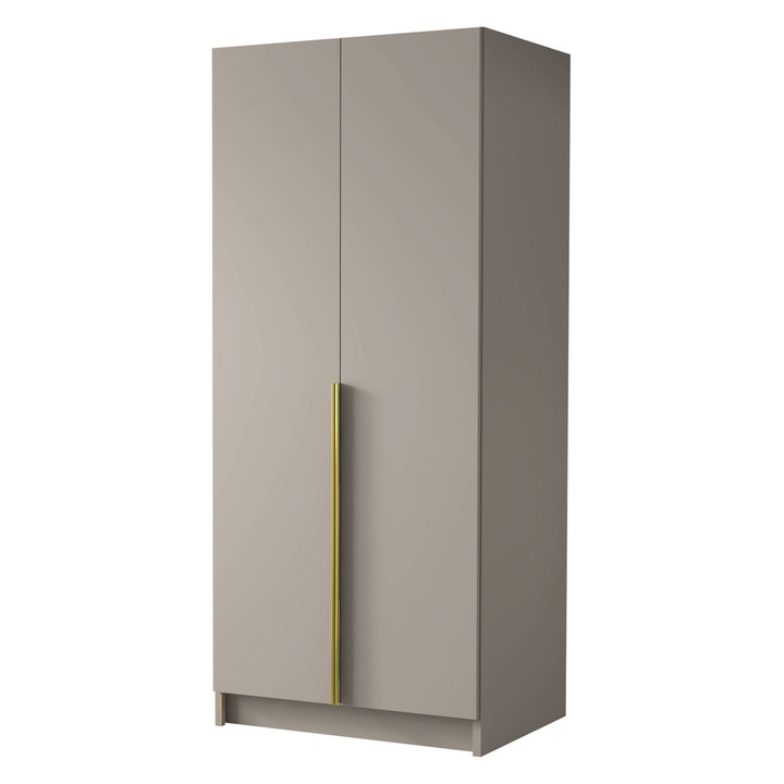 Dulap Smugo I, MIRJAN24, cashmere + auriu, 58x100x215 cm