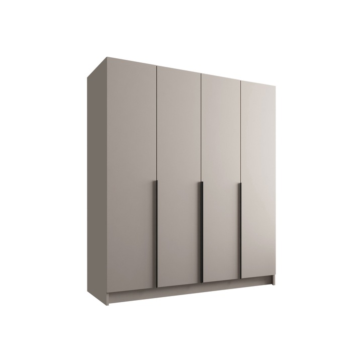 Dulap Sozilo I, MIRJAN24, cashmere + negru, 58x200x215 cm