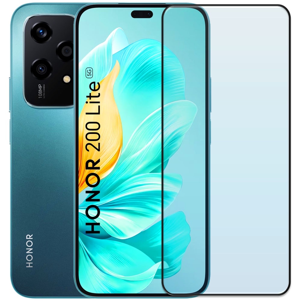 Folie din sticla securizata pentru Honor 200 Lite 5G, HAMSTERBOX Glass Shield, Protectie completa ecran, Full face, Aplicare rapida, Case Friendly, Transparenta