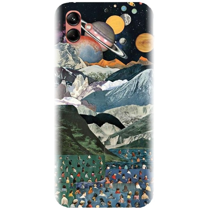 Husa din silicon compatibila cu Samsung Galaxy A04e - model Collage