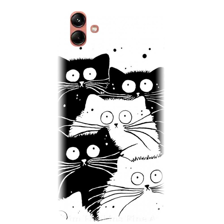 Husa din silicon compatibila cu Samsung Galaxy A04e - model Oo Cats