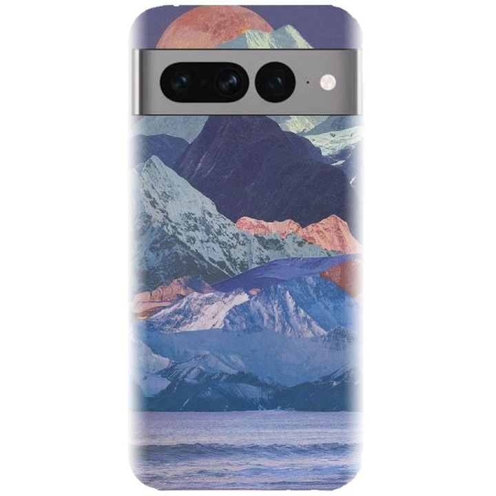 Силиконов калъф, съвместим с модел Google Pixel 7 Pro - Collage Mountain