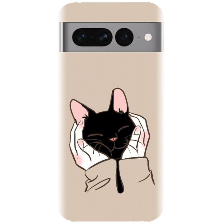 Силиконов калъф, Съвместим с Google Pixel 7 Pro, Модел Th Black Cat In Hands