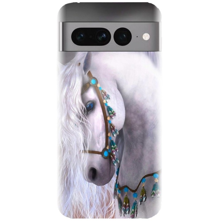 Силиконов калъф, съвместим с Google Pixel 7 Pro - модел White Horse