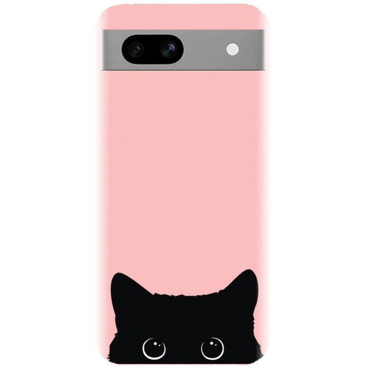 Husa din silicon compatibila cu Google Pixel 7a - model Black Cat