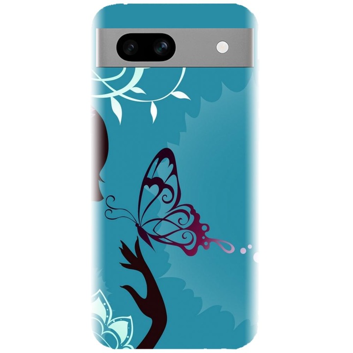 Husa din silicon compatibila cu Google Pixel 7a - model Blue Butterfly
