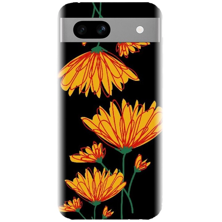 Husa din silicon compatibila cu Google Pixel 7a - model Flori De Camp