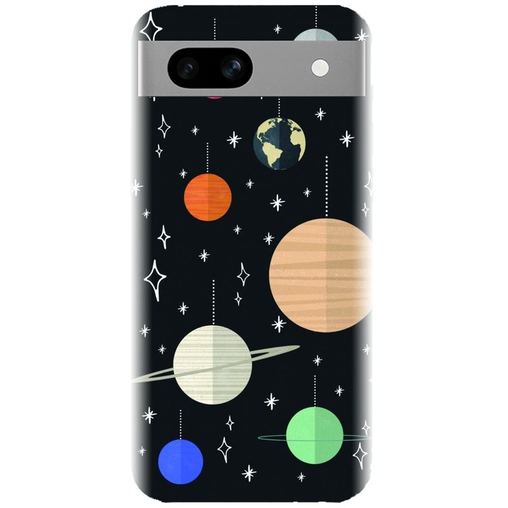 Husa din silicon compatibila cu Google Pixel 7a - model Planete