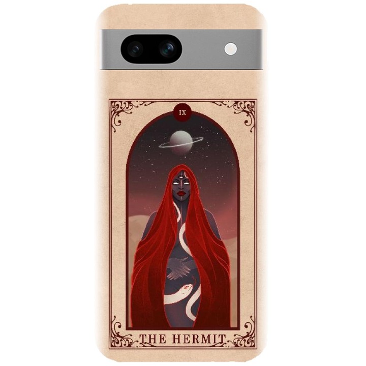 Husa din silicon compatibila cu Google Pixel 7a - model Tarot The Hermit